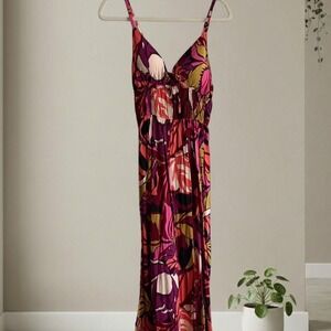 Jolie & Joy multicoloured maxi dress with tie detail Size M